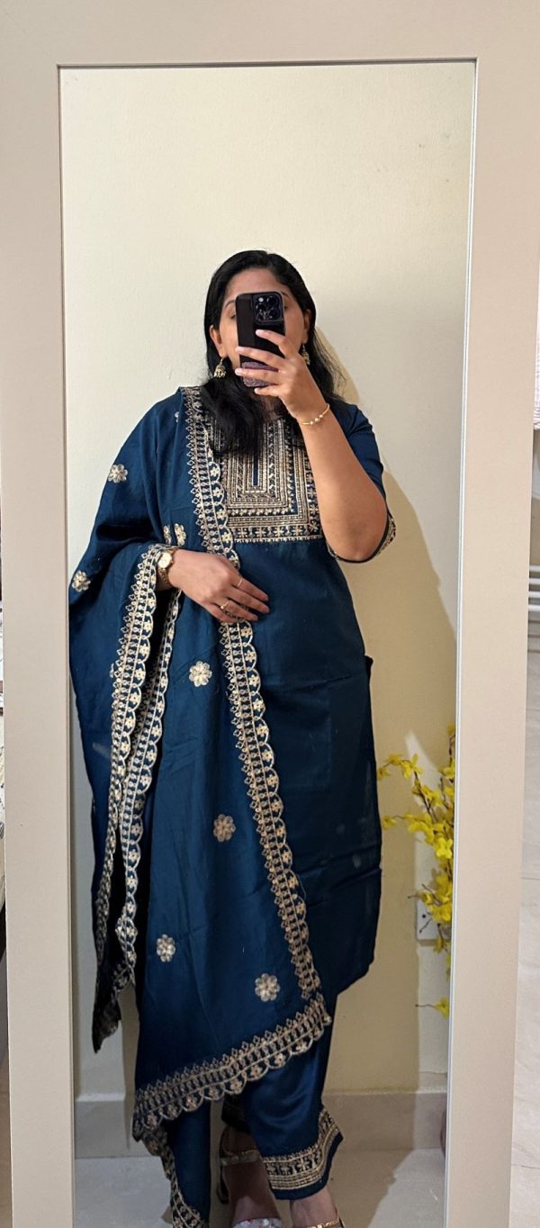 Ritu-Festive wear viscose kurti pant with dupatta , 3 pcs set