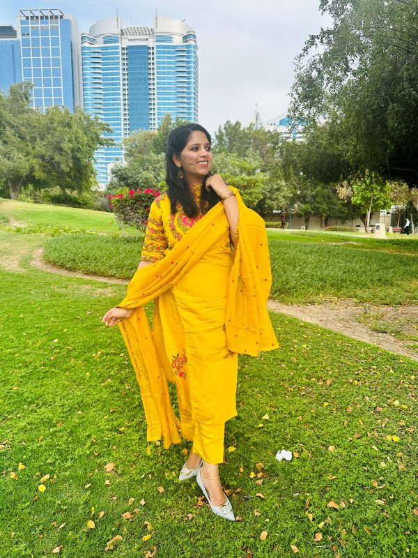 Roman Yellow | Indian Salwar Suit | Salwar Suit in Dubai