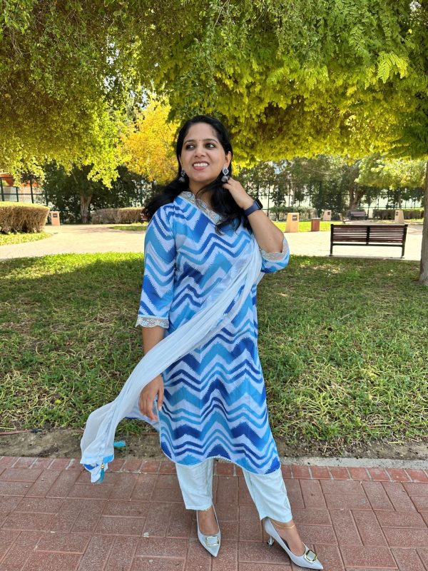 Isha Blue Salwar Set, 3pcs | Online Clothing Stores Dubai | Indian Dress Online Dubai