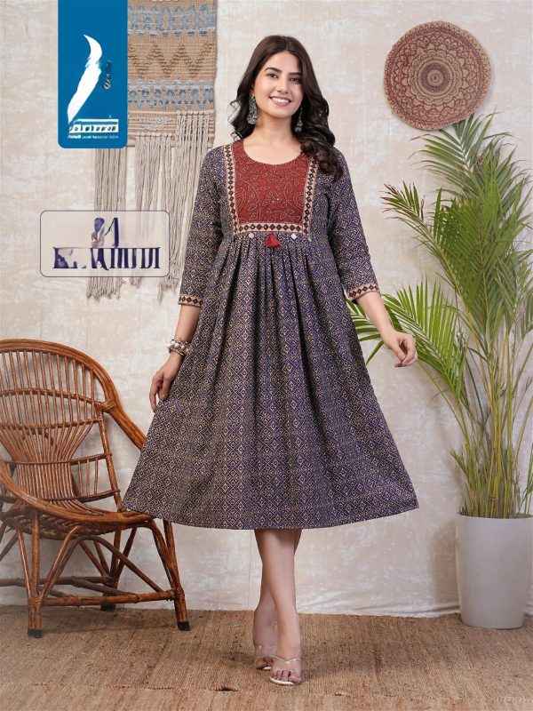 Kay Dhabu Gamthi Print Kurti | Indian Ethnic Wear | Ethnic Wear For Women