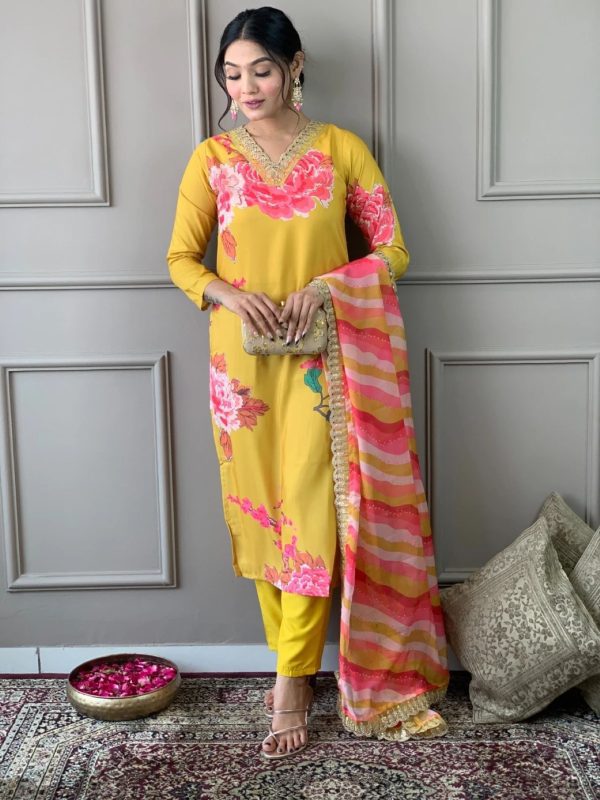 Muslin Salwar Turmeric | Ethnic Wear For Women | Indian Ethnic Wear