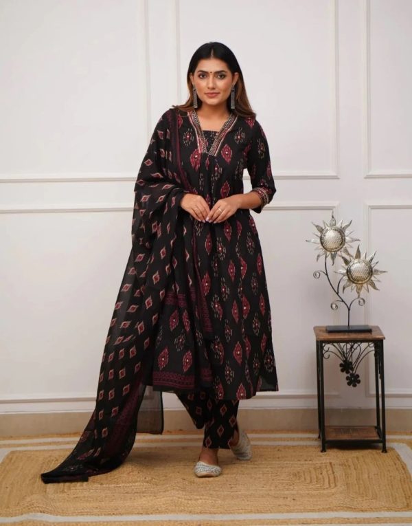 Rayon Kurti Pant With Dupatta