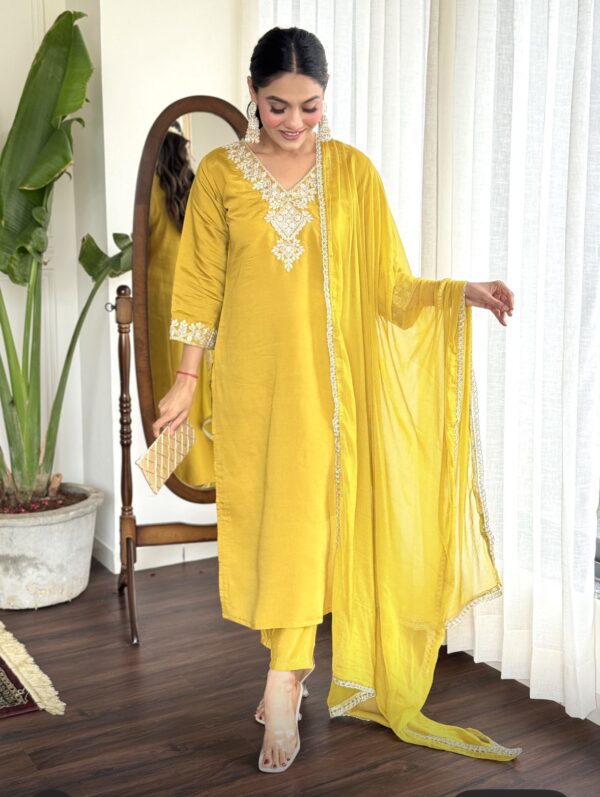 Mustard yellow chanderi restock