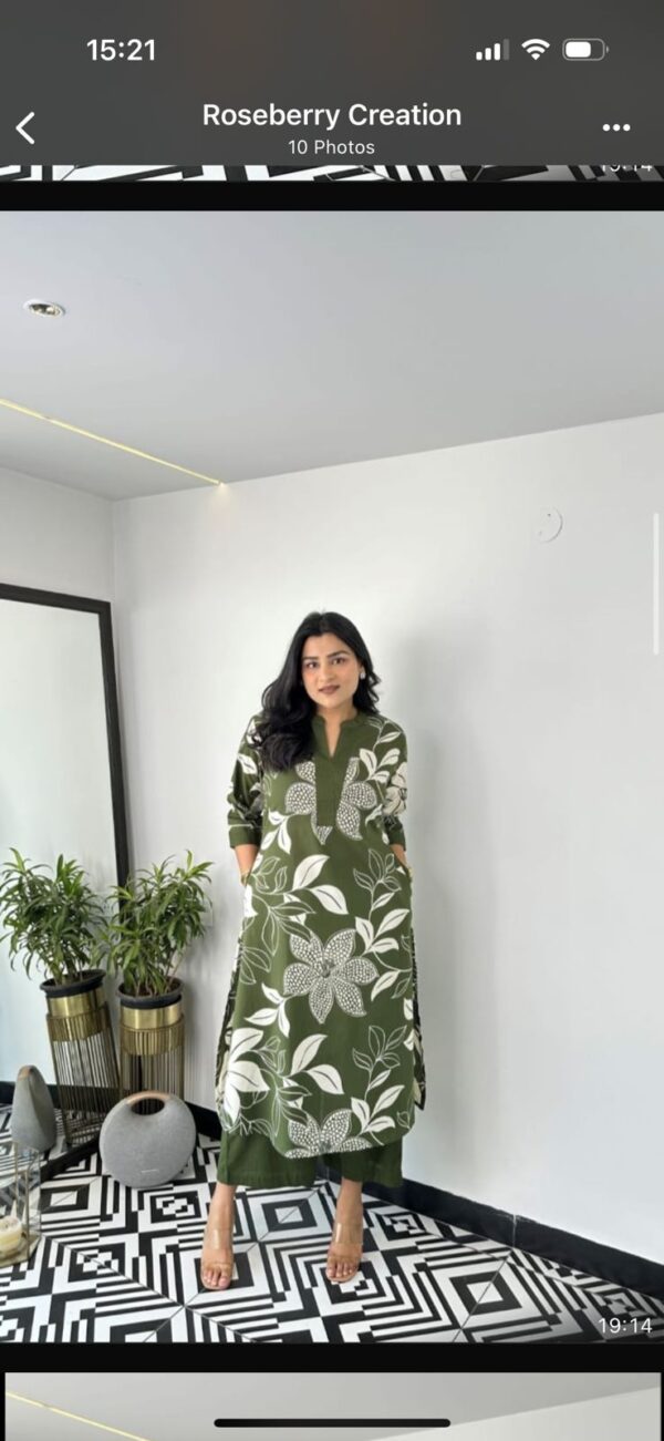 Green cotton co ord